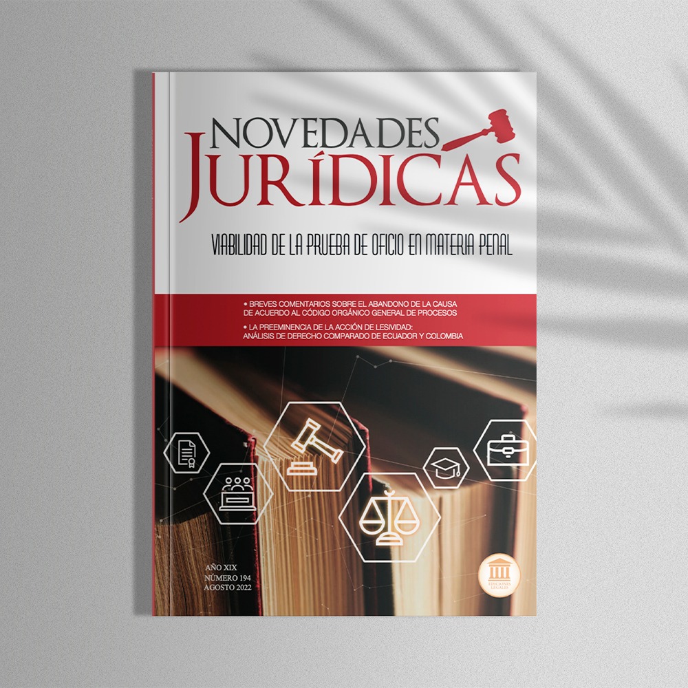 Edición #194 Agosto 2022 - Viabilidad de la prueba de oficio en materia penal